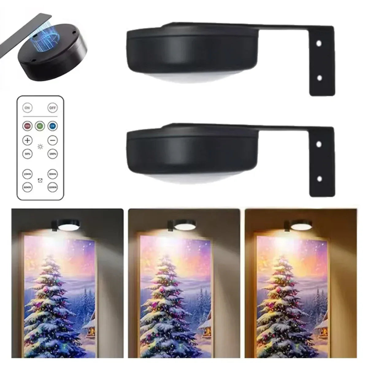 Battery Operated LED Picture Light – 3-Color Magnetic Dimmable - Lightify