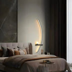 Modern Adjustable LED Wall Sconce – 31.5" Arched Metal Bedside Lamp