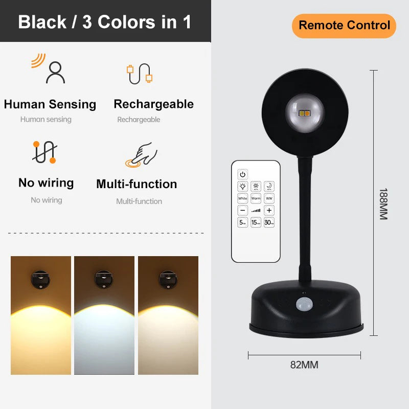 USB Rechargeable Picture Light – Motion Sensor 3 Colors