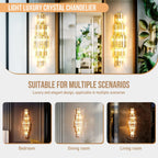 Modern Crystal Wall Lamp – 3-Layer E14 LED Sconce
