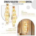 Modern Crystal Wall Lamp – 3-Layer E14 LED Sconce