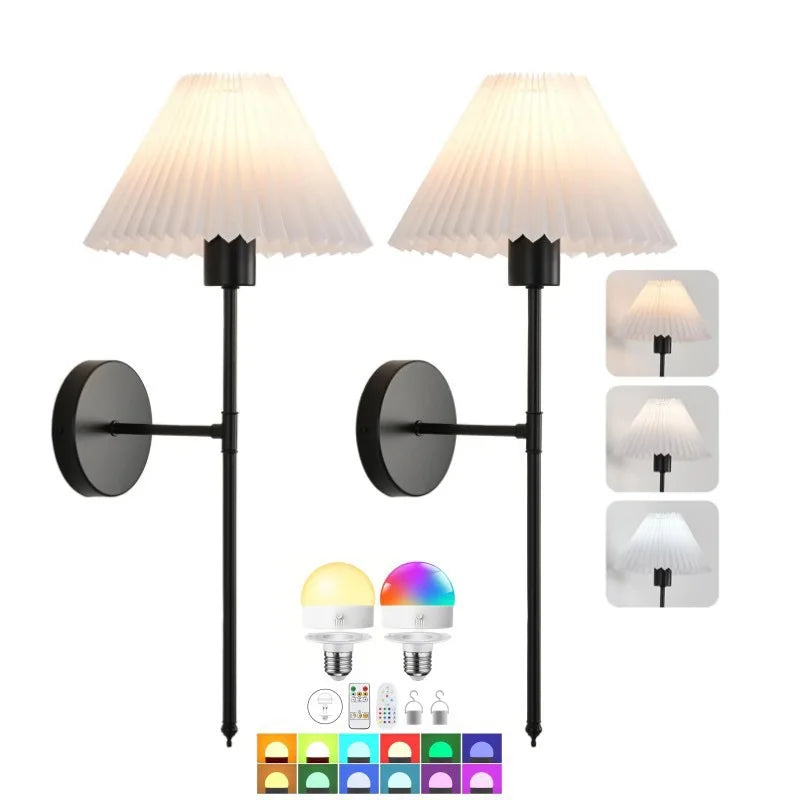 Wireless Battery LED Wall Light – RGB Remote Control