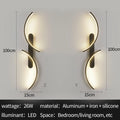 Curved Moonlight LED Wall Light for Bedroom & Living Room