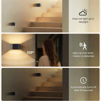 Smart Motion Sensor Wall Light – LED Rechargeable 3 Colors