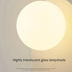 Modern Glass Sphere Wall Sconce for Bathroom & Hallway