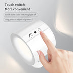 Wireless Double Head LED Night Light – 360° Rotatable Touch Control
