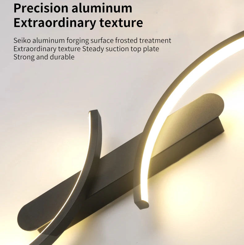 Curved Moonlight LED Wall Light for Bedroom & Living Room