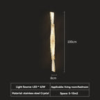Italian Luxury Crystal Wall Lamp – Gold LED for Living Room