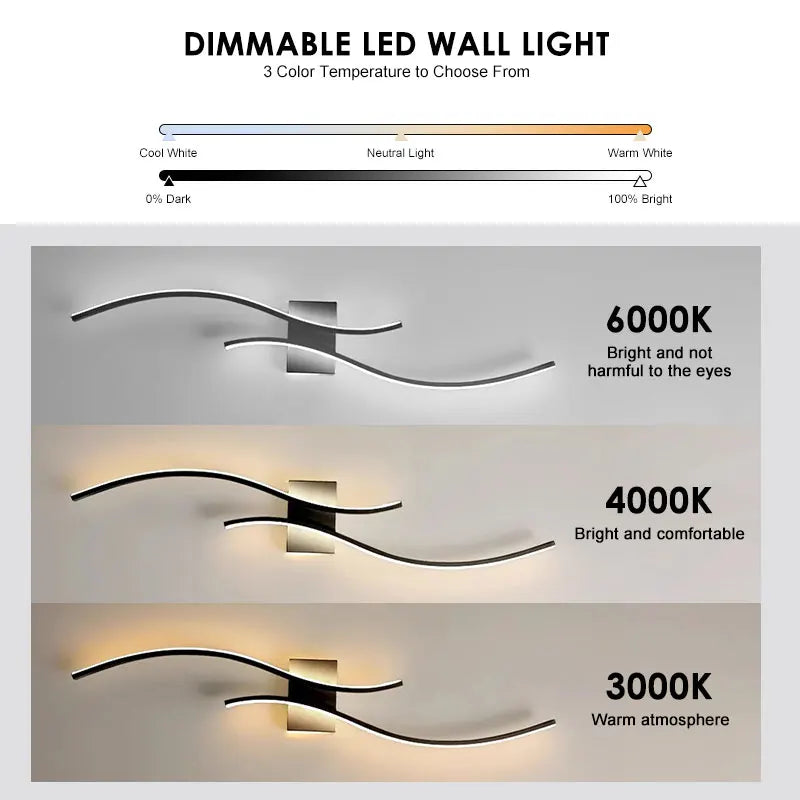 Wireless Rechargeable LED Wall Sconce – 3CCT Touch Dimmable