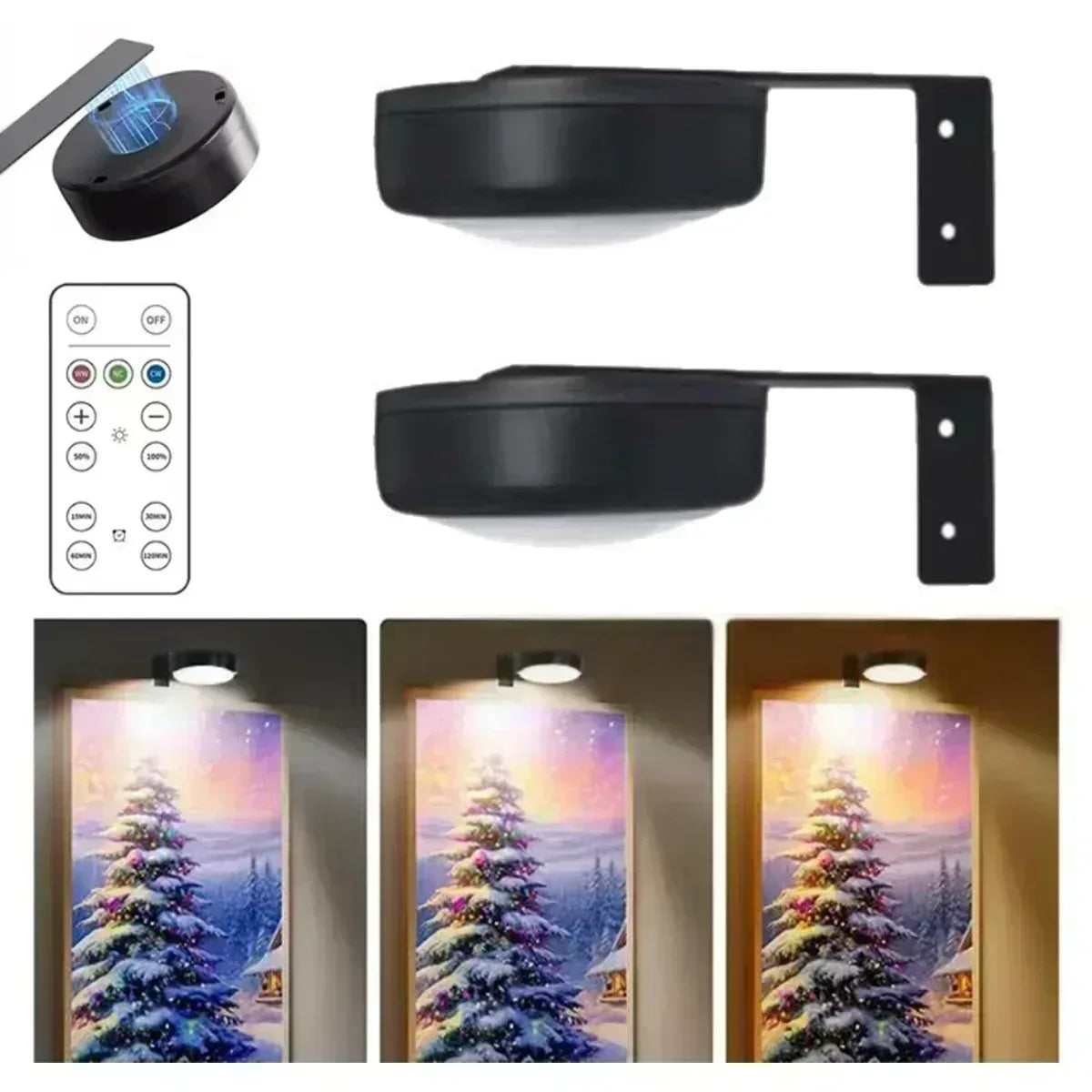 Battery Operated LED Picture Light – 3 Colors with Remote - Lightify