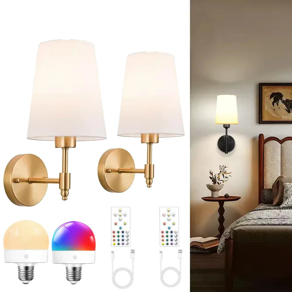 Battery Operated Wall Sconce – Cordless Rechargeable 13 Colors - Lightify