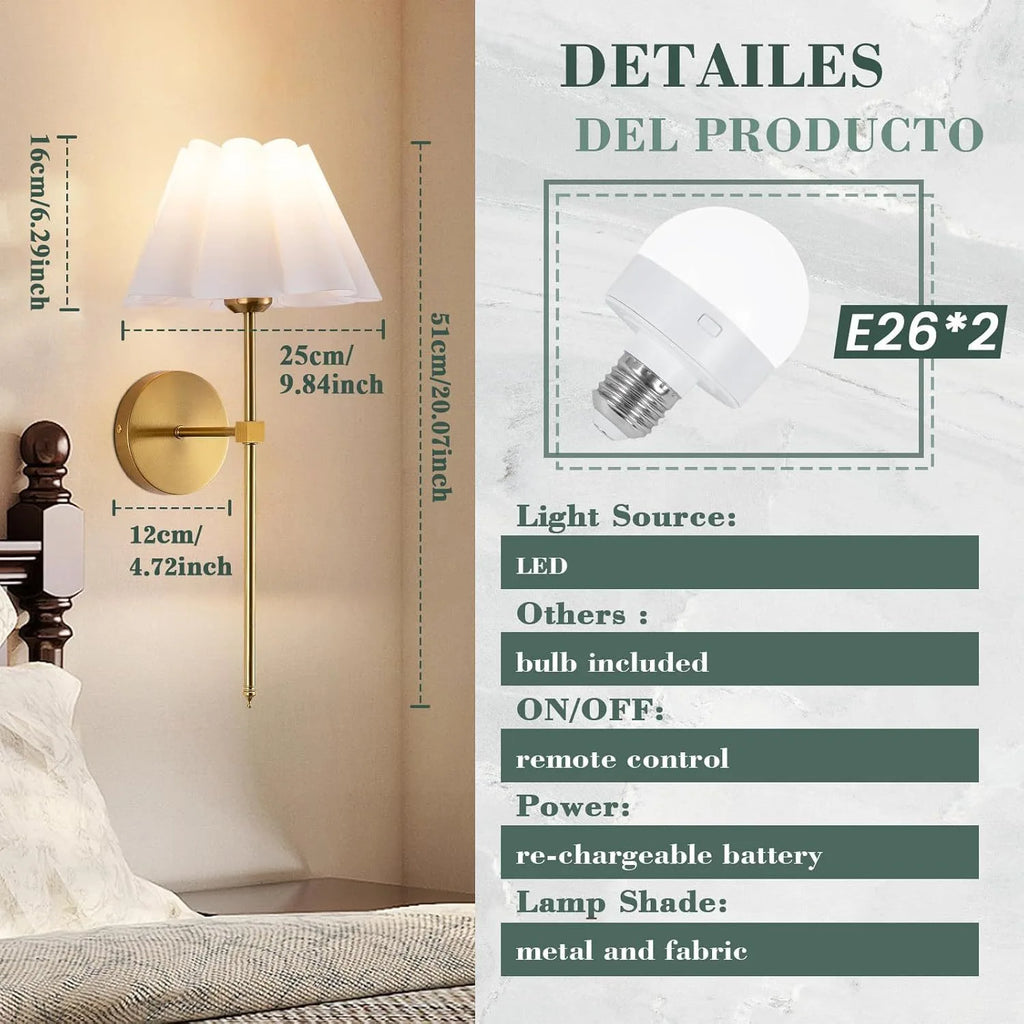 Wireless Battery LED Wall Light – RGB Remote Control