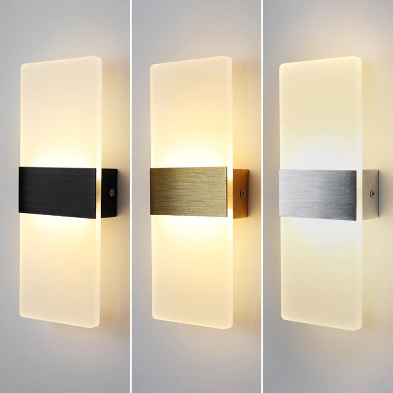 Modern LED Aluminum Wall Lamp – Matte Acrylic Right-Angle Design