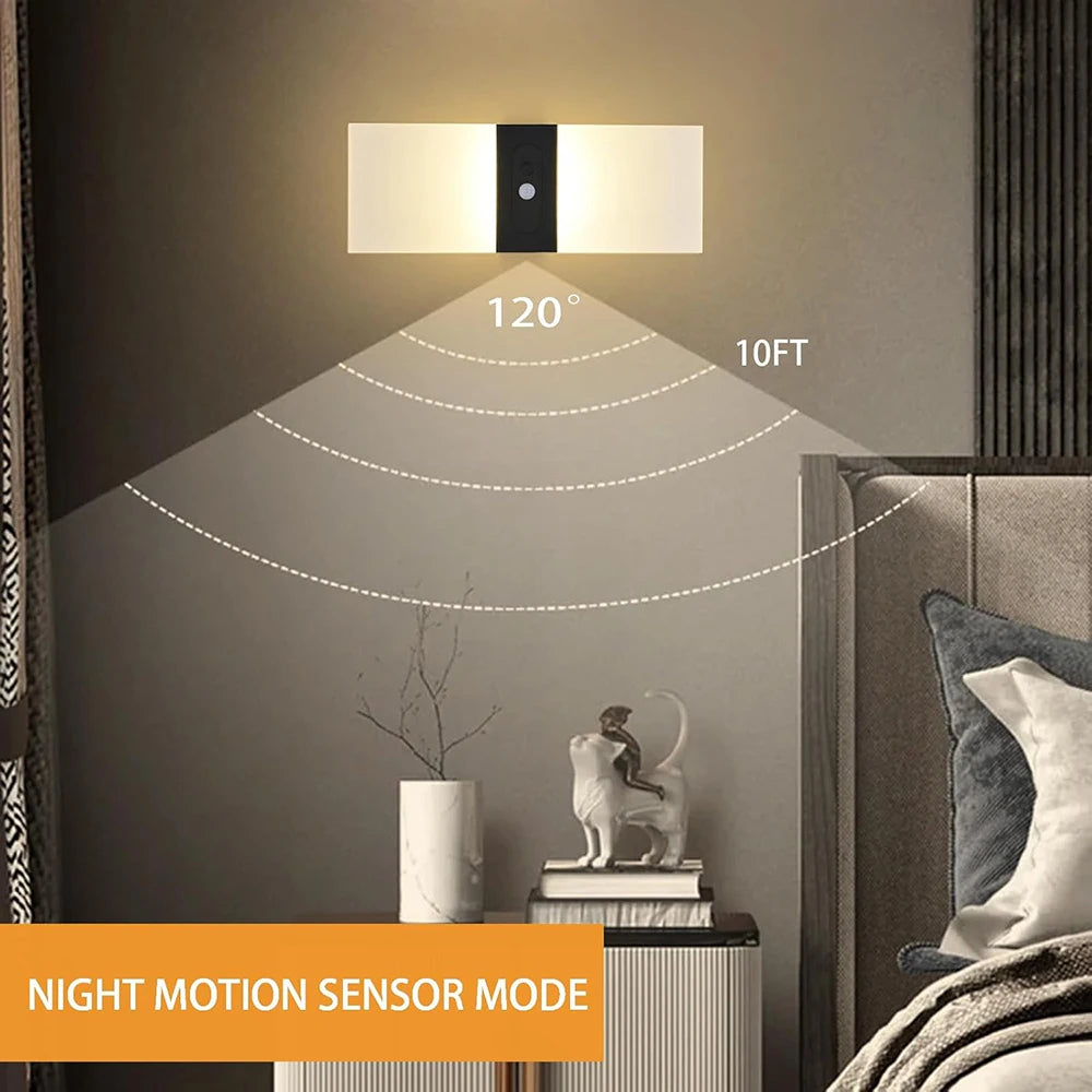 Wireless LED Wall Lamp Set of 2 – Motion Sensor USB Rechargeable