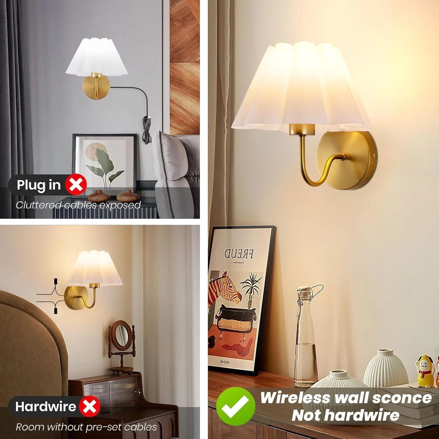 Wireless Battery LED Wall Light – RGB Remote Control