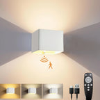Modern Wireless LED Wall Lamp – Motion Activated, Rechargeable, Remote Dimmable