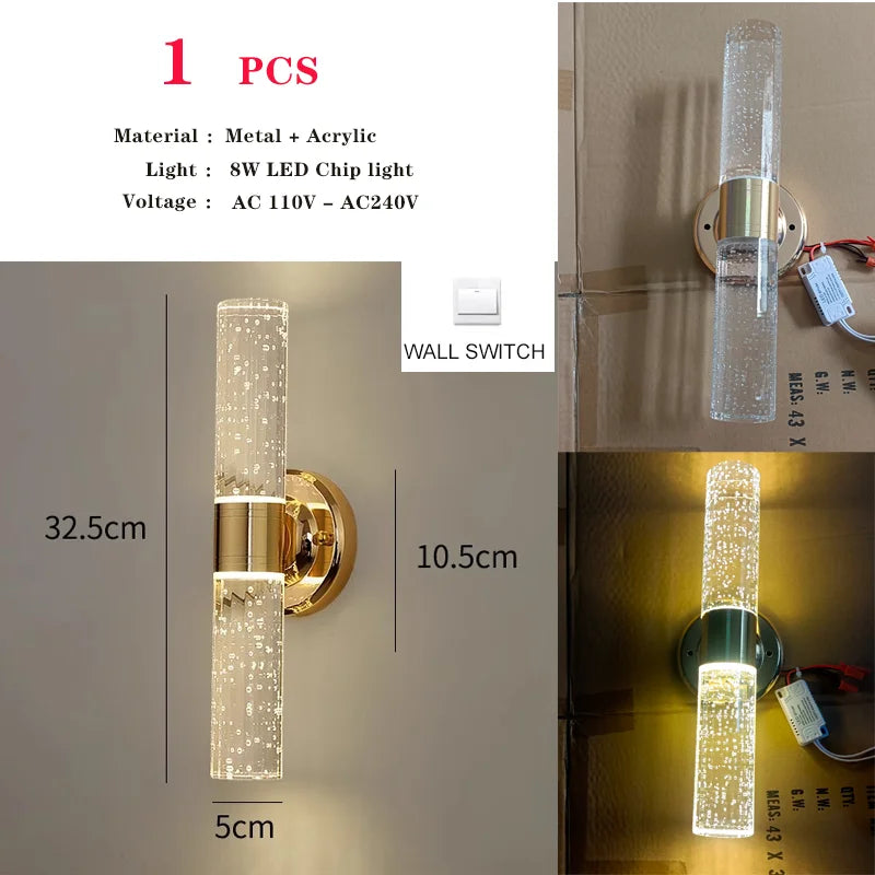 Gold Vanity Light for Mirror – 2-Light Bathroom Fixture