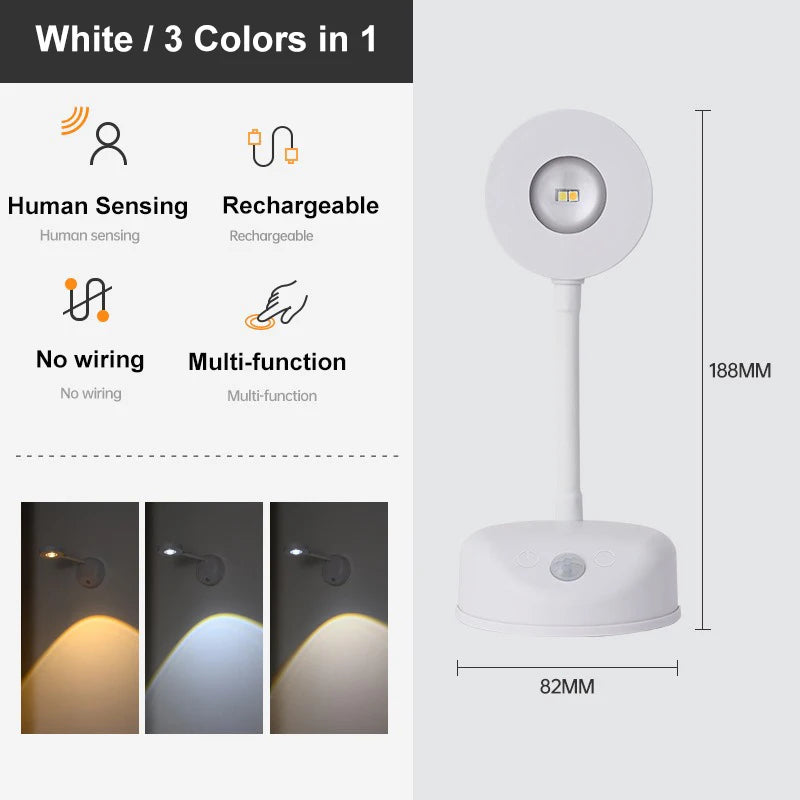 USB Rechargeable Picture Light – Motion Sensor 3 Colors