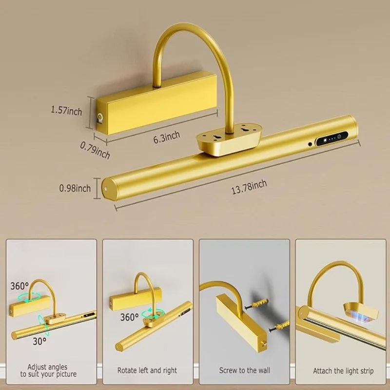 Rechargeable Picture Light – 4000mAh Battery with Remote