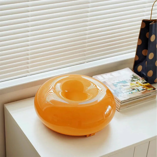 Donut Glass Wall Lamp – Orange USB with Touch Switch
