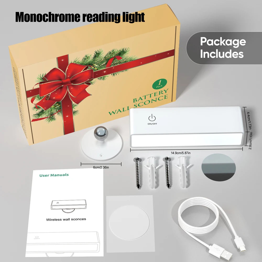 Rechargeable Reading Light – Magnetic 360° Rotation Cordless