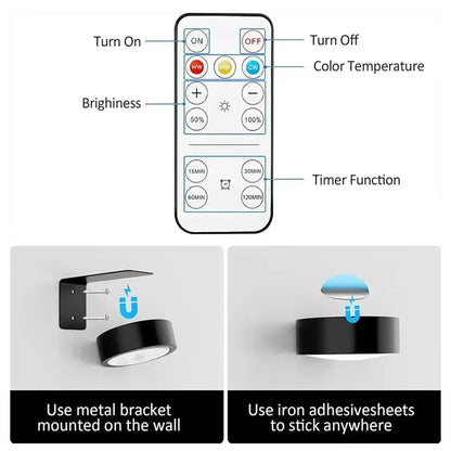 Battery Operated LED Picture Light – 3 Colors with Remote - Lightify
