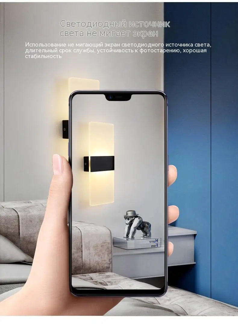 Modern LED Aluminum Wall Lamp – Matte Acrylic Right-Angle Design