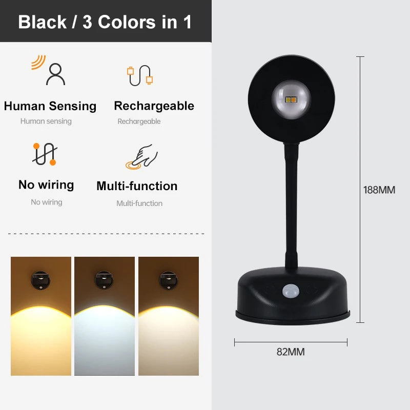 USB Rechargeable Picture Light – Motion Sensor 3 Colors