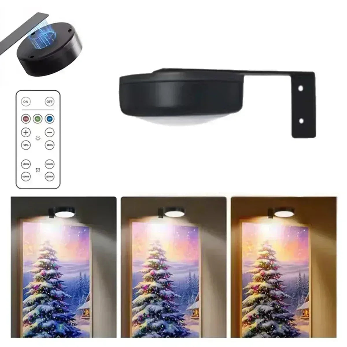Battery Operated LED Picture Light – 3 Colors with Remote - Lightify