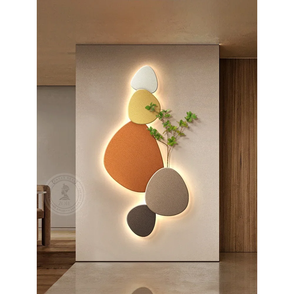 Green Plant Mural Wall Lamp – LED Decorative Painting Light
