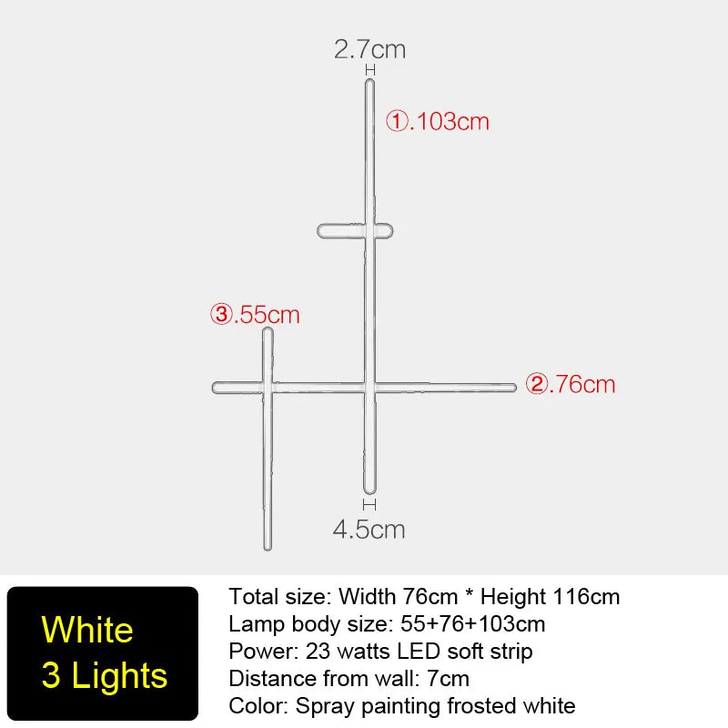 Nordic LED Backlight Wall Lamp for Bedroom & Living Room
