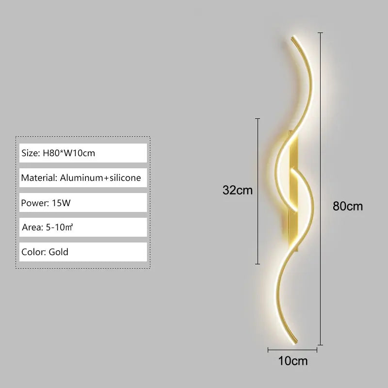 Long LED Wall Light Bar – Modern Indoor Strip Sconce for Bedrooms & Living Spaces