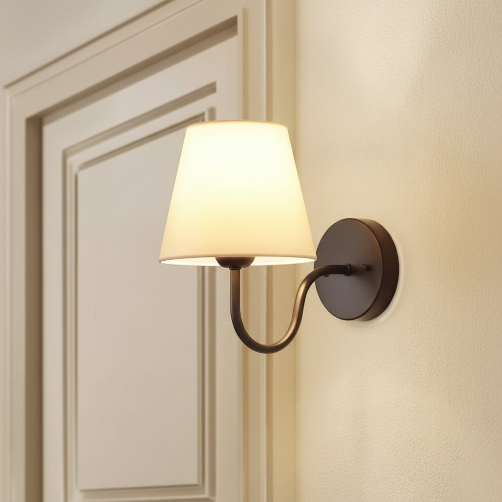 Modern Fabric Wall Lamp – Retro Loft E27 Sconce