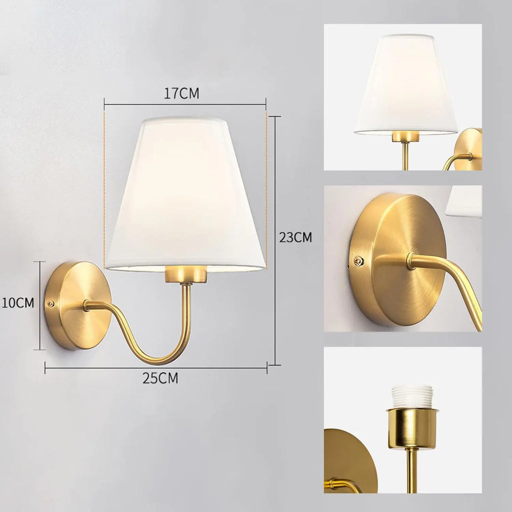 Modern Fabric Wall Lamp – Retro Loft E27 Sconce
