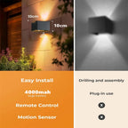 Modern Wireless LED Wall Lamp – Motion Activated, Rechargeable, Remote Dimmable