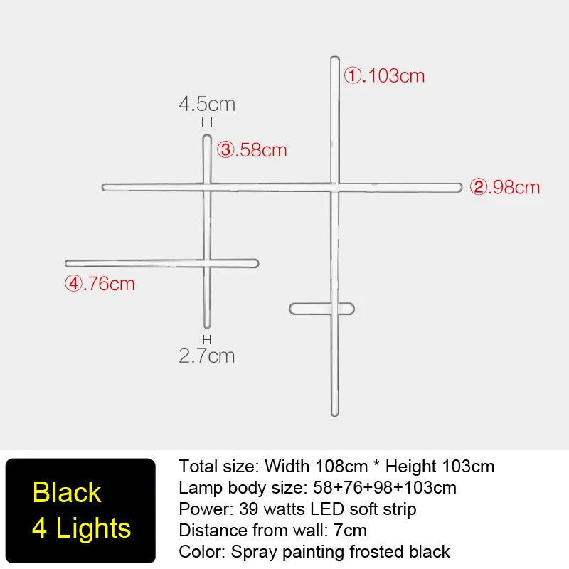 Nordic LED Backlight Wall Lamp for Bedroom & Living Room
