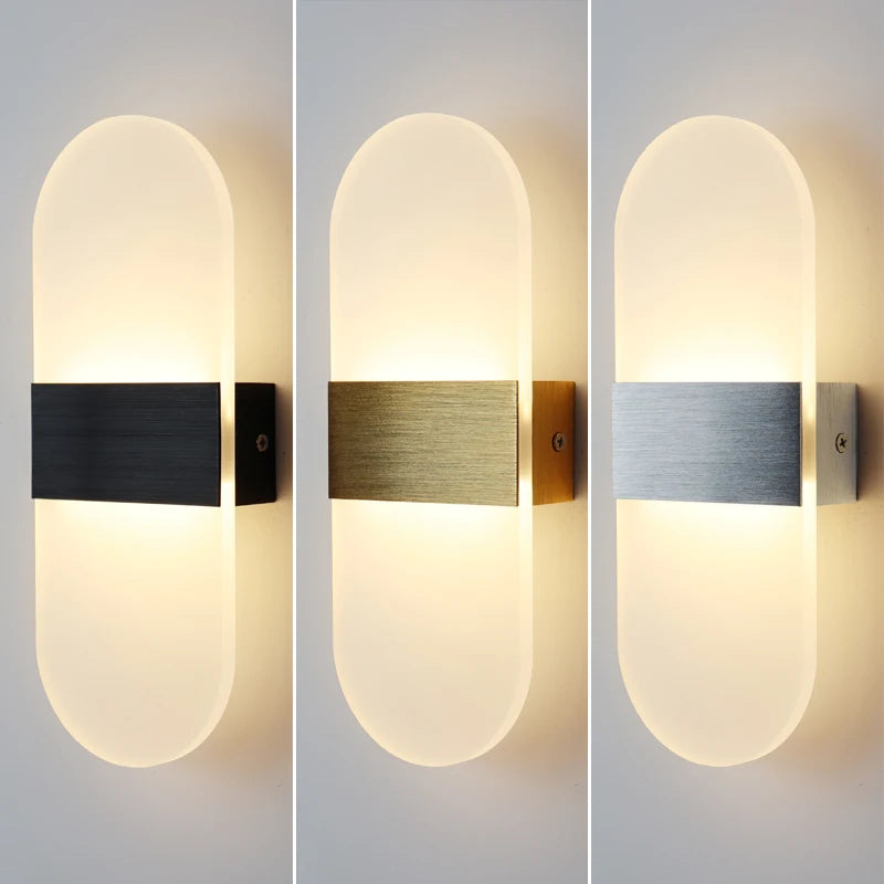 Modern LED Aluminum Wall Lamp – Matte Acrylic Right-Angle Design