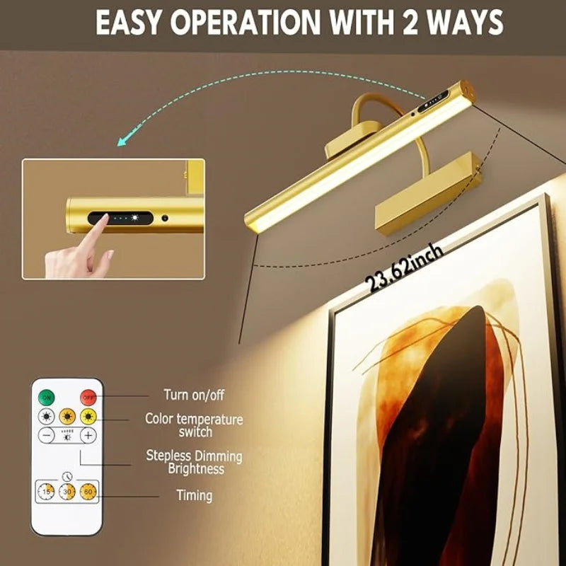 Rechargeable Picture Light – 4000mAh Battery with Remote