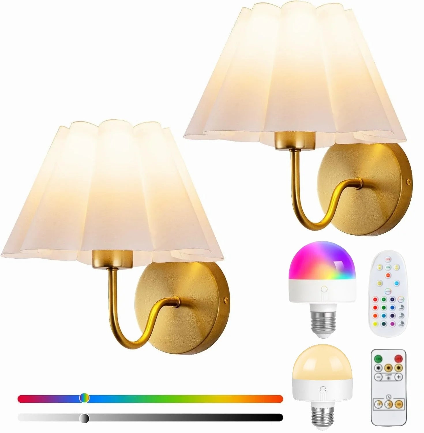 Wireless Battery LED Wall Light – RGB Remote Control