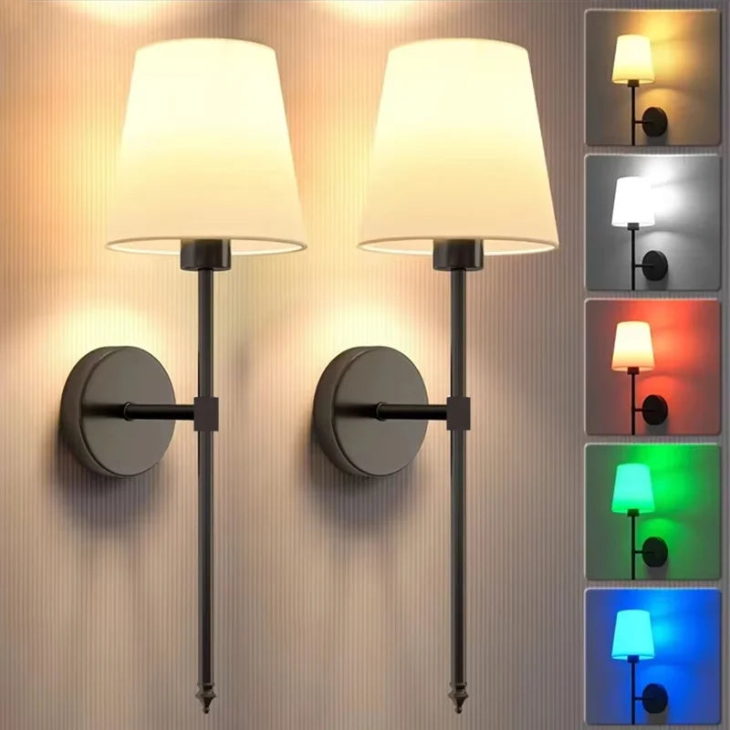 Wireless Rechargeable Wall Lamp – 10 Colors Dimmable with Remote