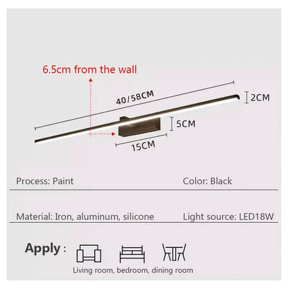 LED Bathroom Mirror Light – Waterproof Modern Flat Wall Lamp for Makeup & Indoor Use
