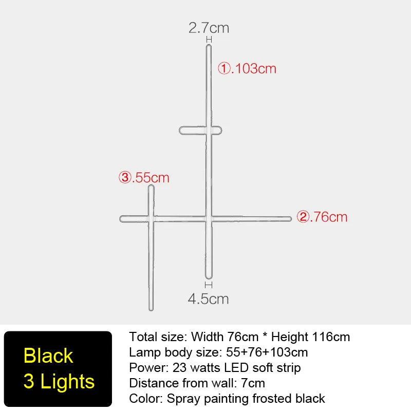 Nordic LED Backlight Wall Lamp for Bedroom & Living Room