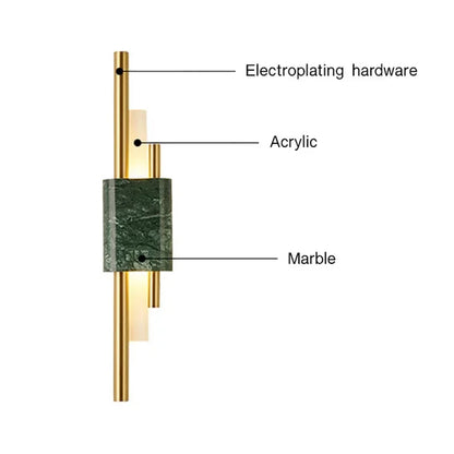 Modern Marble LED Wall Lamp for Bathroom & Living Room