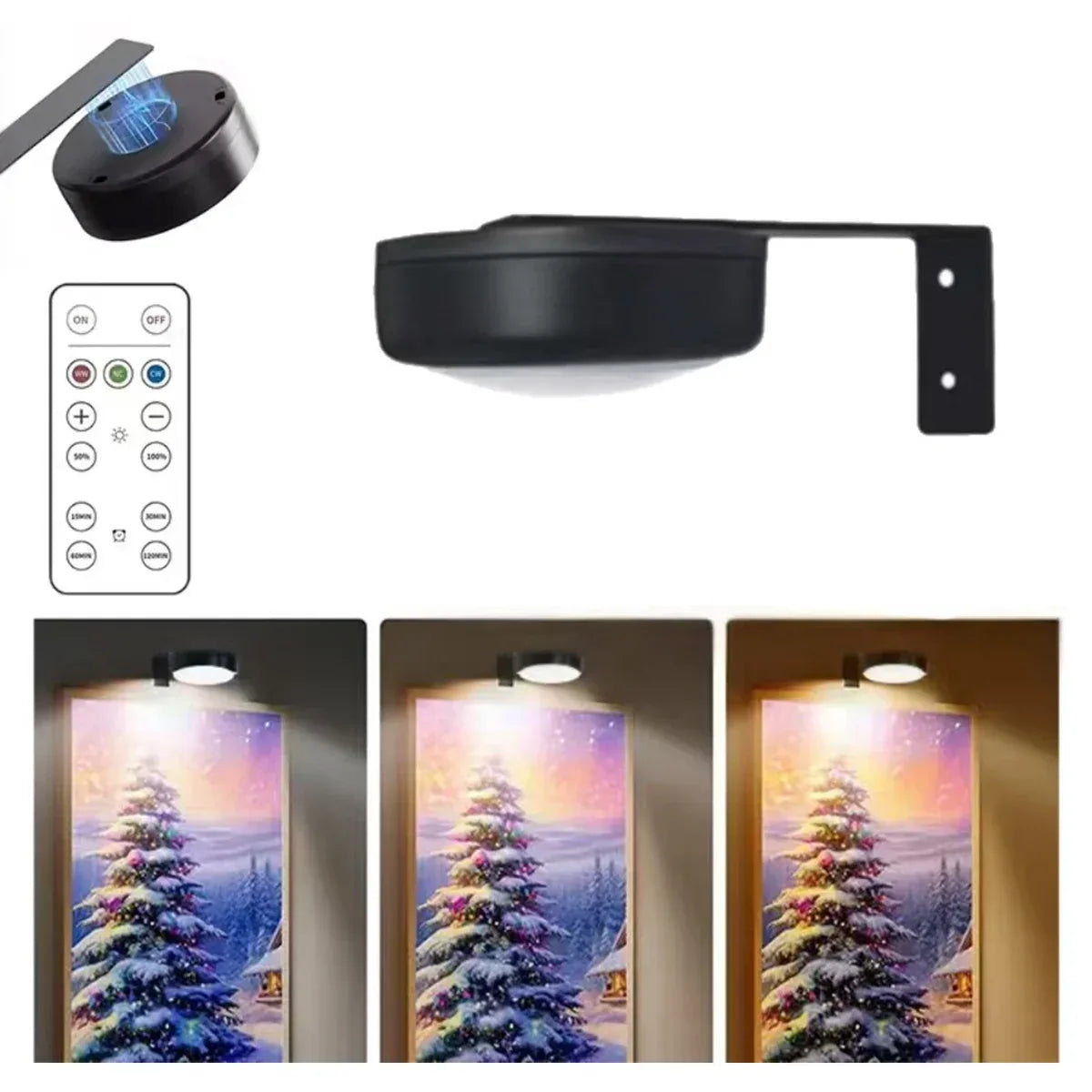 Battery Operated LED Picture Light – 3-Color Magnetic Dimmable - Lightify