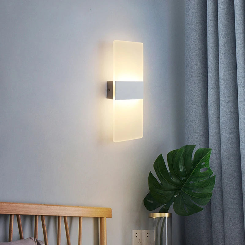 Modern LED Aluminum Wall Lamp – Matte Acrylic Right-Angle Design