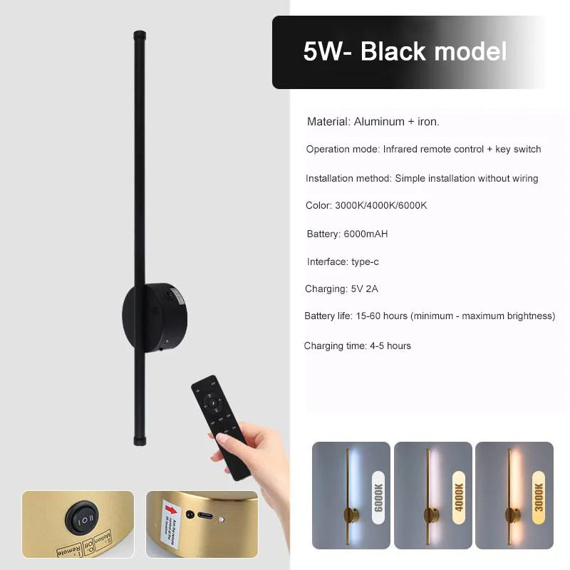 Rechargeable LED Wall Lamp – 60cm Motion Detection Magnetic