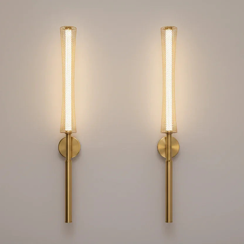 Battery Wall Lamp – 66cm Rechargeable Black/Gold LED with Remote - Lightify