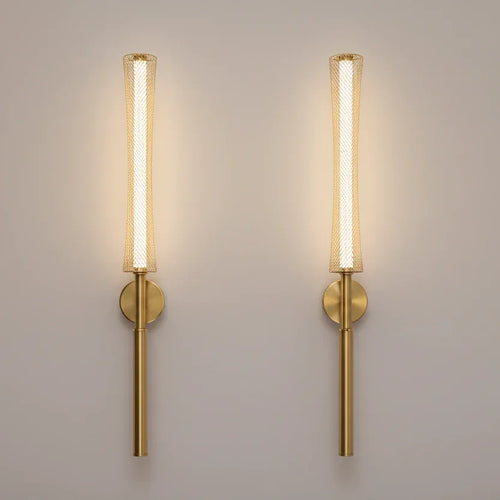 Battery Wall Lamp – 66cm Rechargeable Black/Gold LED with Remote - Lightify