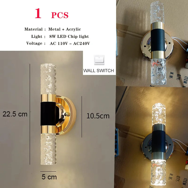 Gold Vanity Light for Mirror – 2-Light Bathroom Fixture