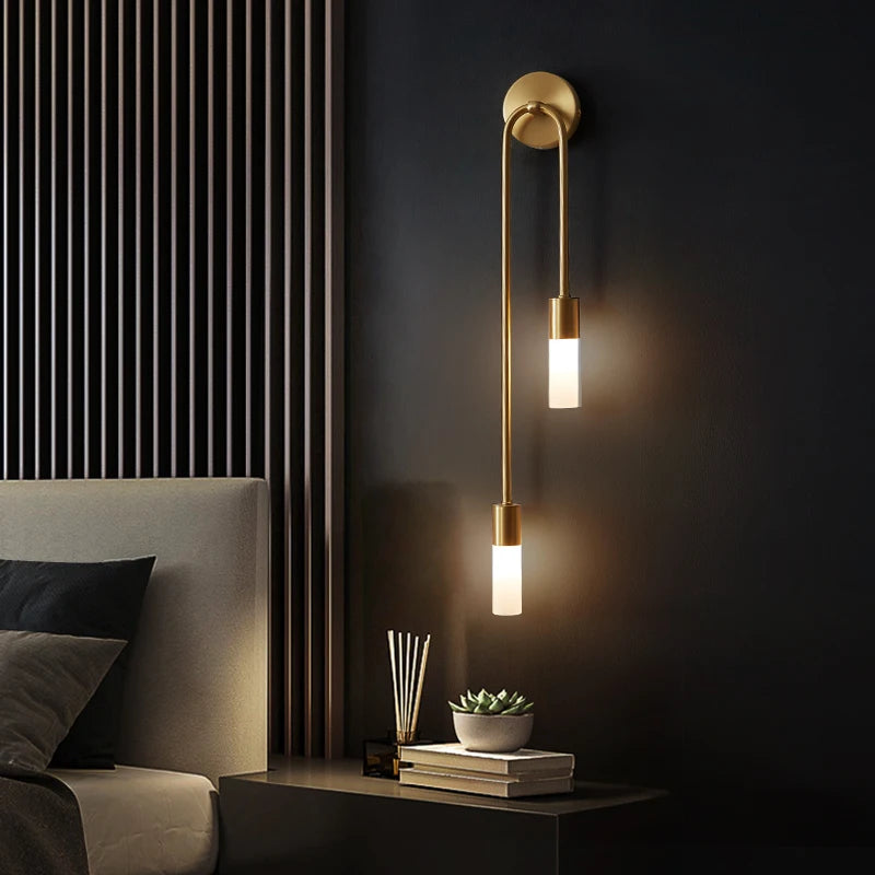 Modern LED Line Wall Lamp for Bedroom Background